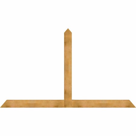 Ekena Millwork Portland Rough Sawn Timber Gable Bracket, Western Red Cedar, 108"W x 63"H x 4"D x 6"F, 14/12 Pitch GBW108X63X0406POR00RWR